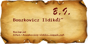 Boszkovicz Ildikó névjegykártya